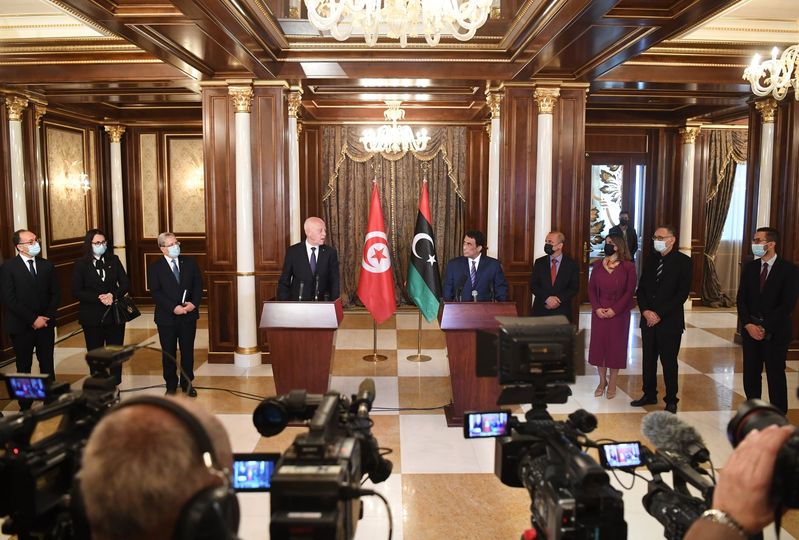 الرئيس التونسي يؤكد أن زيارته أعد لها منذ فترة طويلة وجاءت مع تولي المجلس الرئاسي والحكومة مهامهما