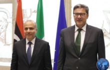 اللافي يبحث مع وزير التنمية الاقتصادية الإيطالي علاقات التعاون وآليات تفعيل اتفاقية تشجيع الاستثمار