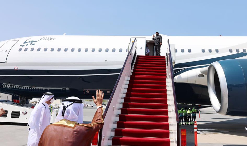 رئيس المجلس الرئاسي يختتم زيارته لدولة قطر