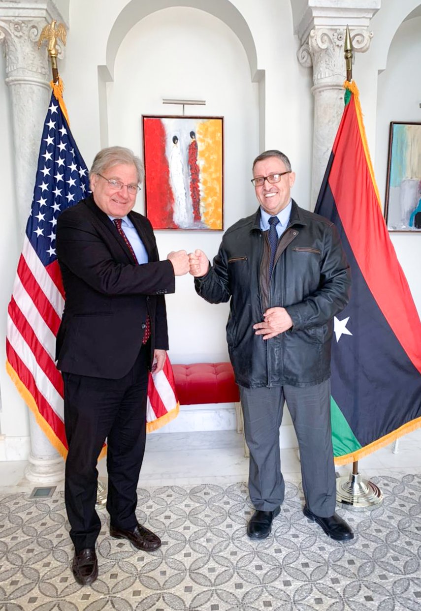 الحبري والسفير الأمريكي يبحثان سير عملية توحيد مصرف ليبيا المركزي وإجراءات الحوكمة الخاصة به