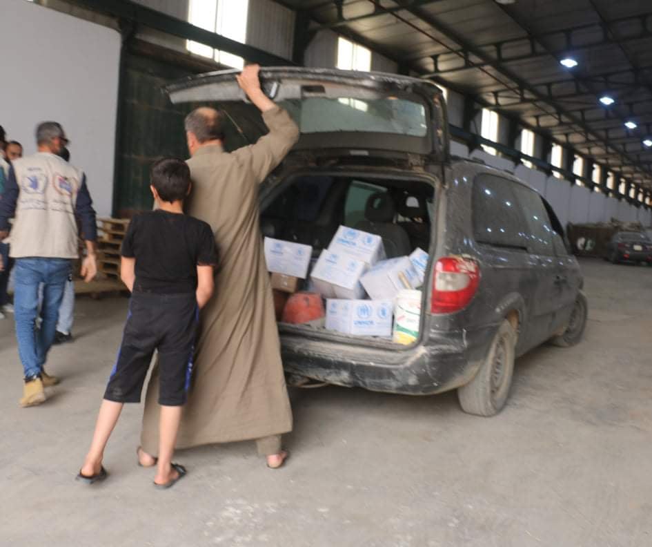 الليبية للإغاثة والمفوضية اللاجئين وبرنامج الغذاء العالمي توزع مساعدات على 