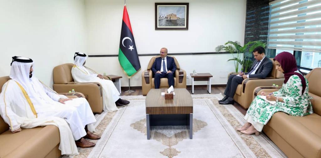 اللافي يبحث مع السفير القطري لدى ليبيا العلاقات الثنائية وملف المصالحة الوطنية