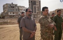 حمّاد يتفقد رفقة وفد من القيادة العامة جهود إعادة الإعمار في درنة.
