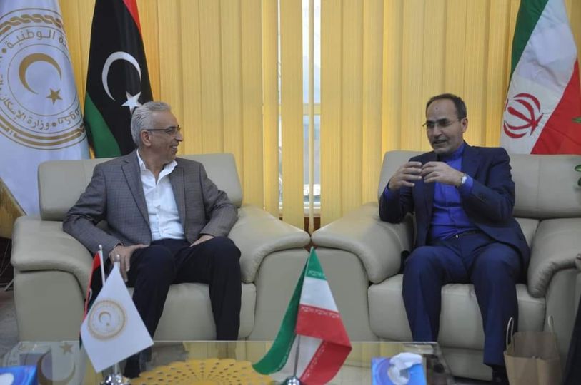 الغاوي يبحث مشاركة الشركات الإيرانية في معرض ليبيا وإعادة الإعمار والتنمية