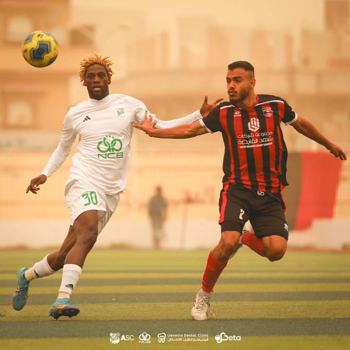 التعادل الإيجابي يخيّم على لقاء الصقور والأخضر