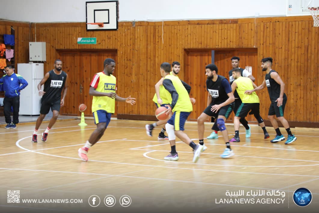 تواصل تدريبات المنتخب الليبي لكرة السلة تحضيراً للبطولة العربية