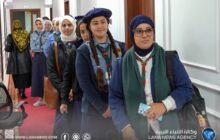 قائدات وفتيات الفرقة (20) بمفوضية كشاف ومرشدات بنغازي يقمن بزيارة لمقر وكالة الأنباء الليبية