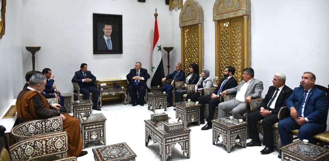 وفد مجلس النواب يبحث مع رئيس مجلس الشعب السوري تعزيز التعاون البرلماني بين المجلسين