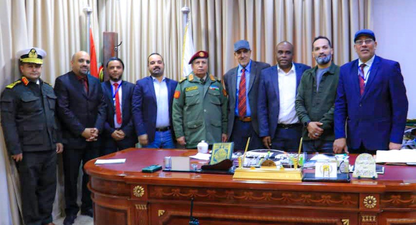 النقابة العامة للإعلاميين الرياضيين ليبيا تزور هيئة الاستثمار العسكري