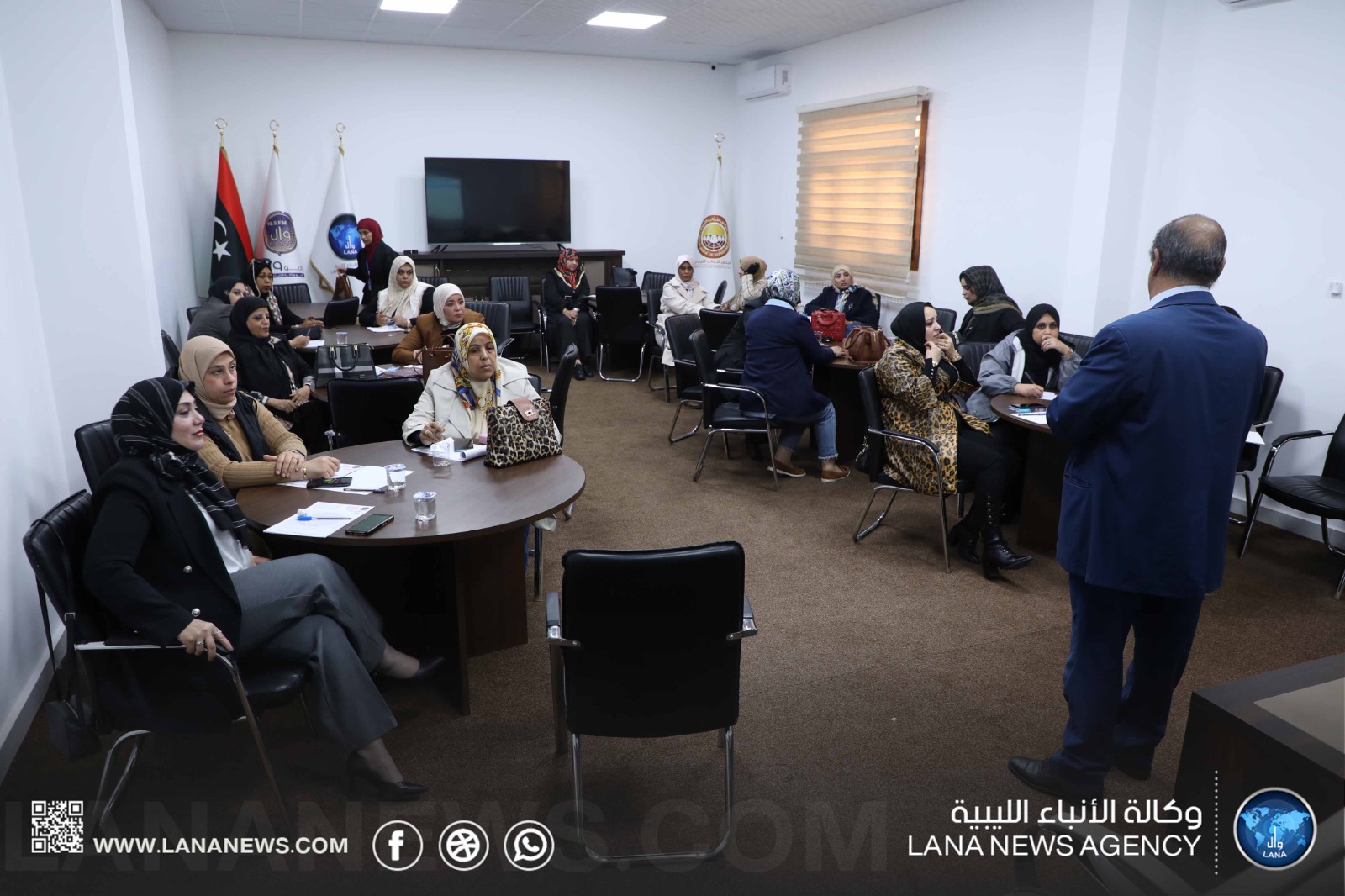 إقامة ورشة تدريبية بالتعاون بين الشراكة المجتمعية و وزارة المرأة بمقر وكالة الأنباء الليبية
