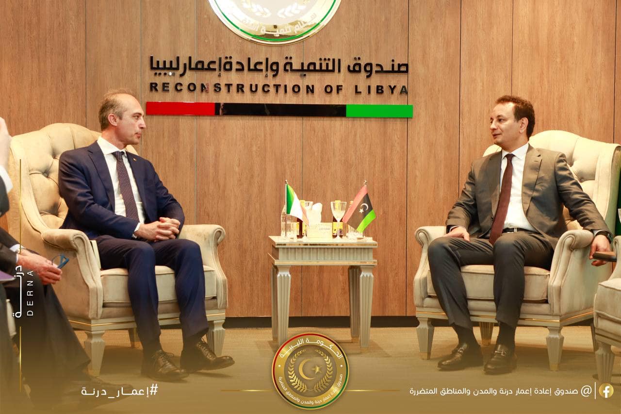 مدير عام صندوق التنمية وإعادة إعمار ليبيا يستقبل وفدا إيطاليا رفيع المستوى