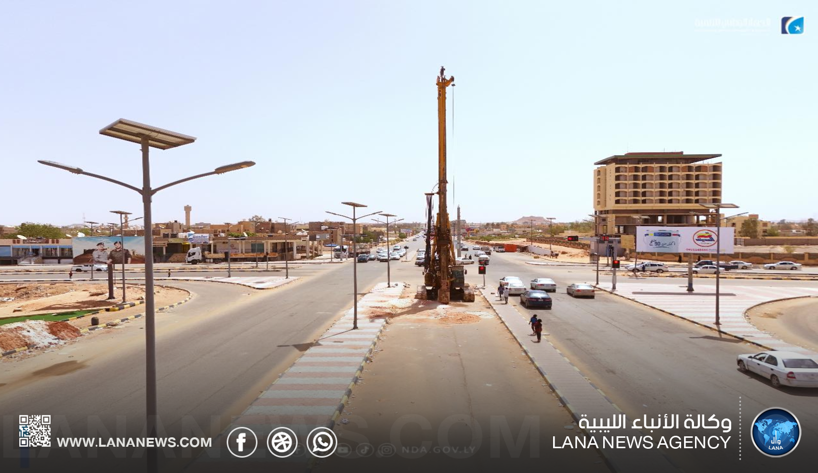 انطلاق أعمال صب القوالب الخرسانية لجسر 