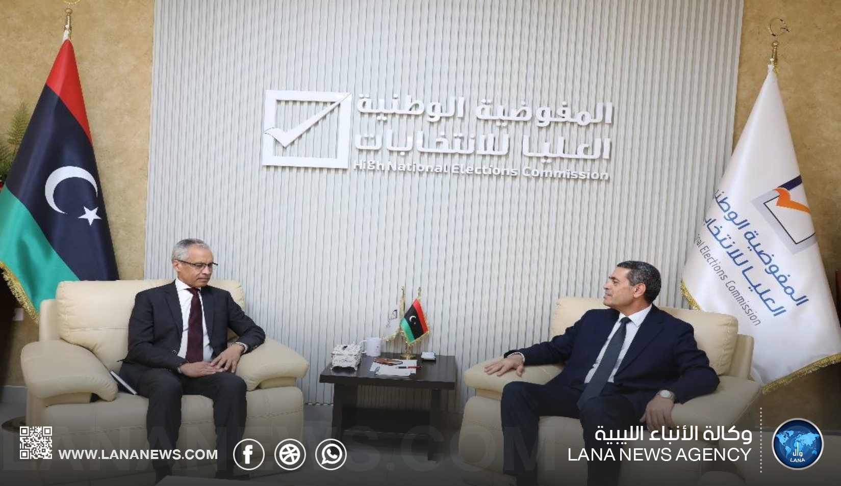رئيس مفوضية الانتخابات يناقش مع سفير فرنسا استعدادات انتخابات المجالس البلدية 2025