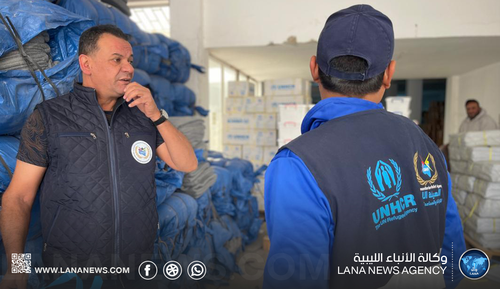 الهيئة الليبية للإغاثة تواصل تقديم المساعدات الإنسانية للاجئين السودانيين في ليبيا