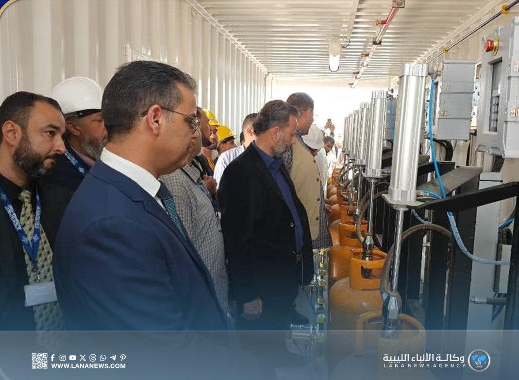 تدشين أحدث منظومة فورية لتعبئة أسطوانات غاز الطهي في مدينة بني وليد