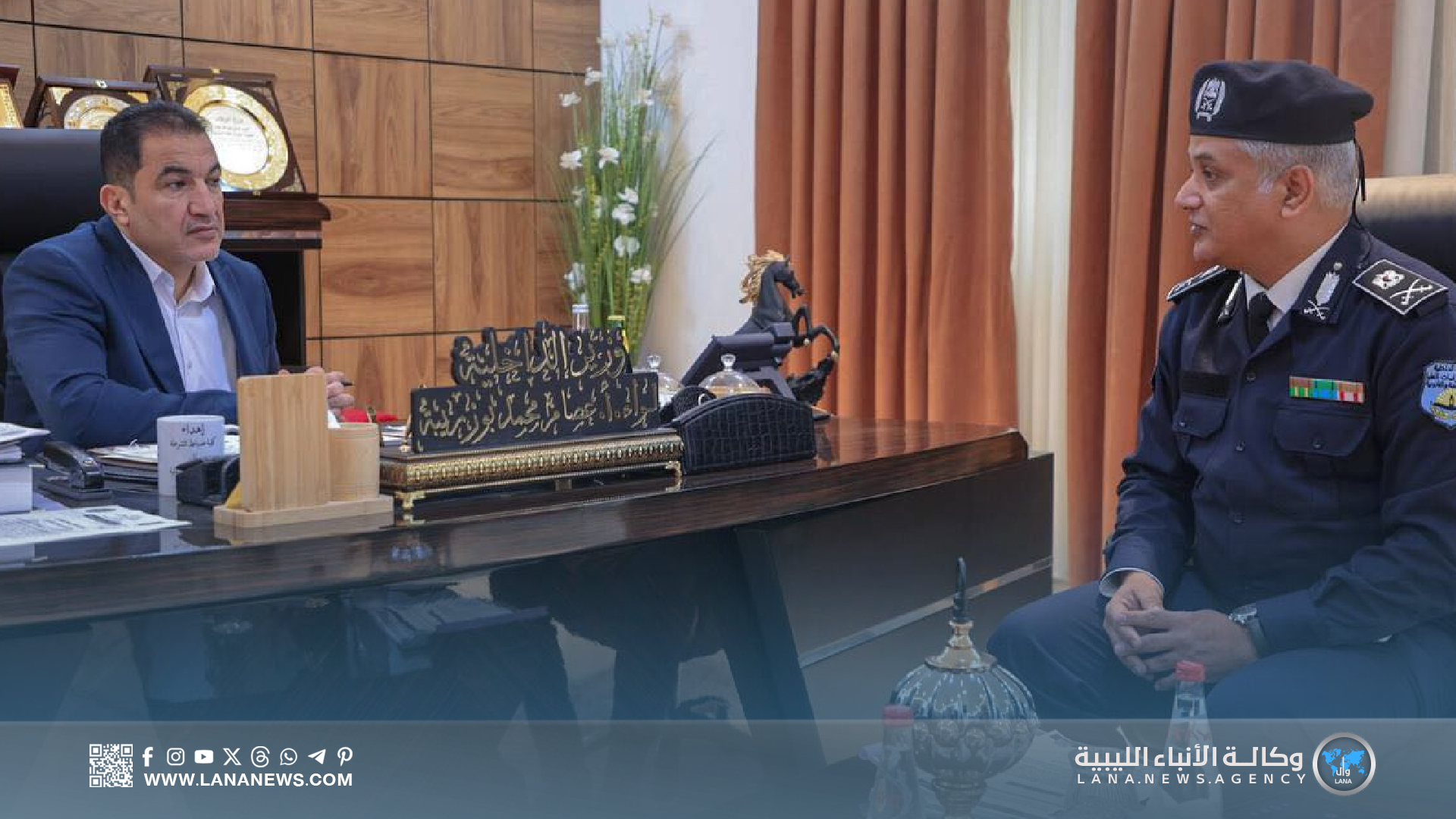 بحث تعزيز التعاون بين وزارة الداخلية وكلية الدراسات العليا