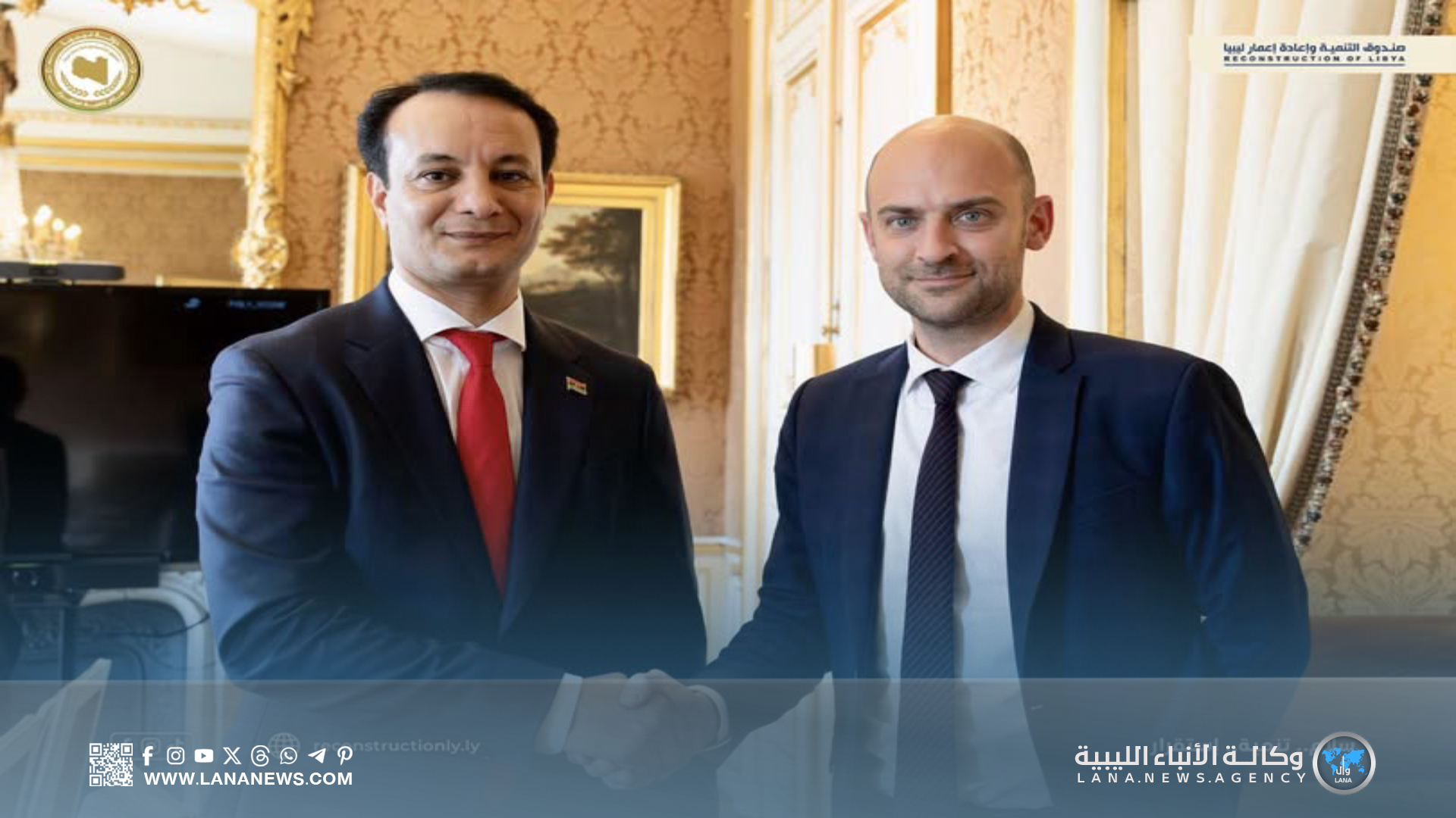 ليبيا تعزز التعاون مع فرنسا في مجالات الإعمار والتنمية