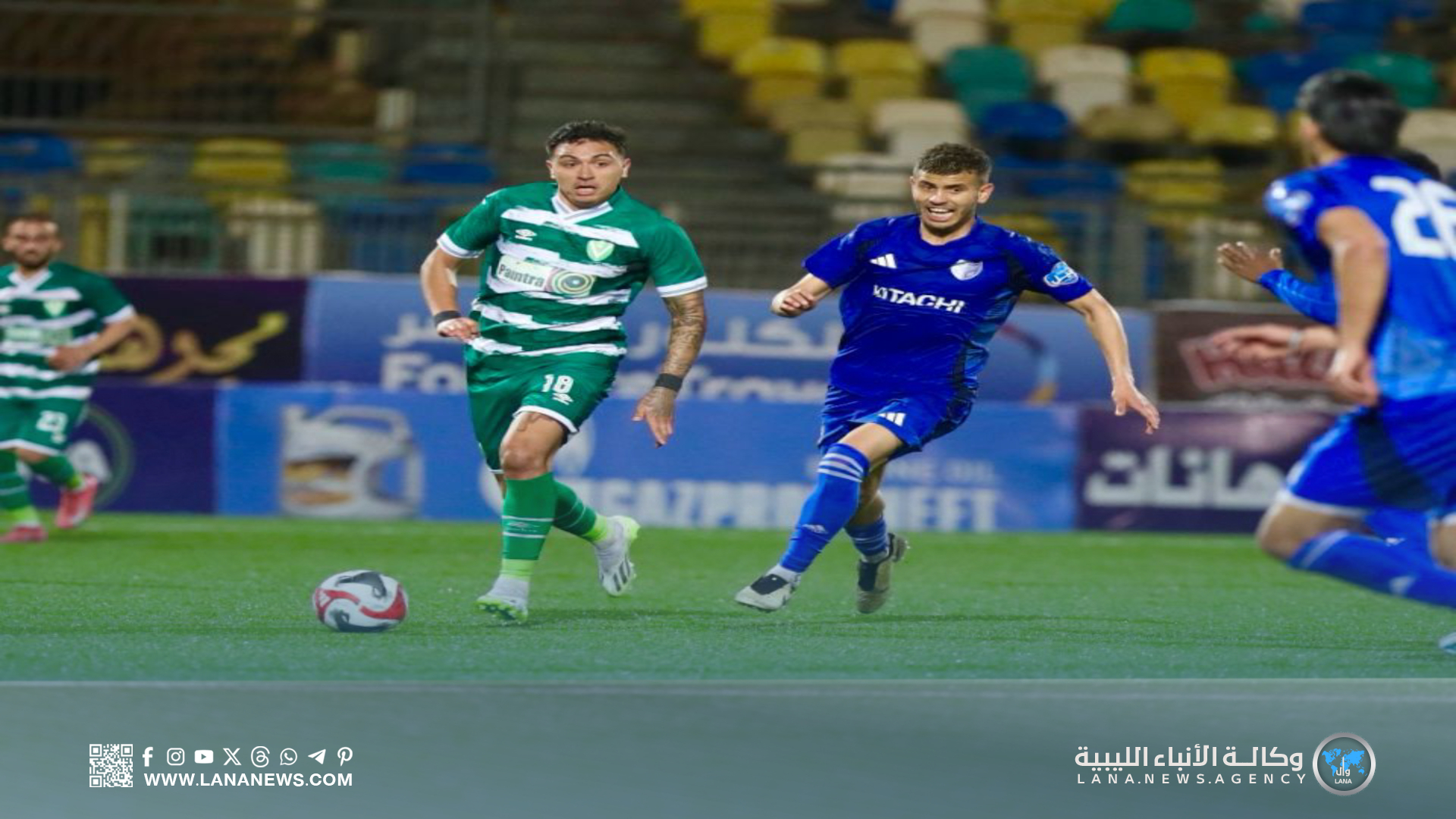 التعادل الإيجابي يحسم لقاء النصر والهلال في الدوري الليبي الممتاز