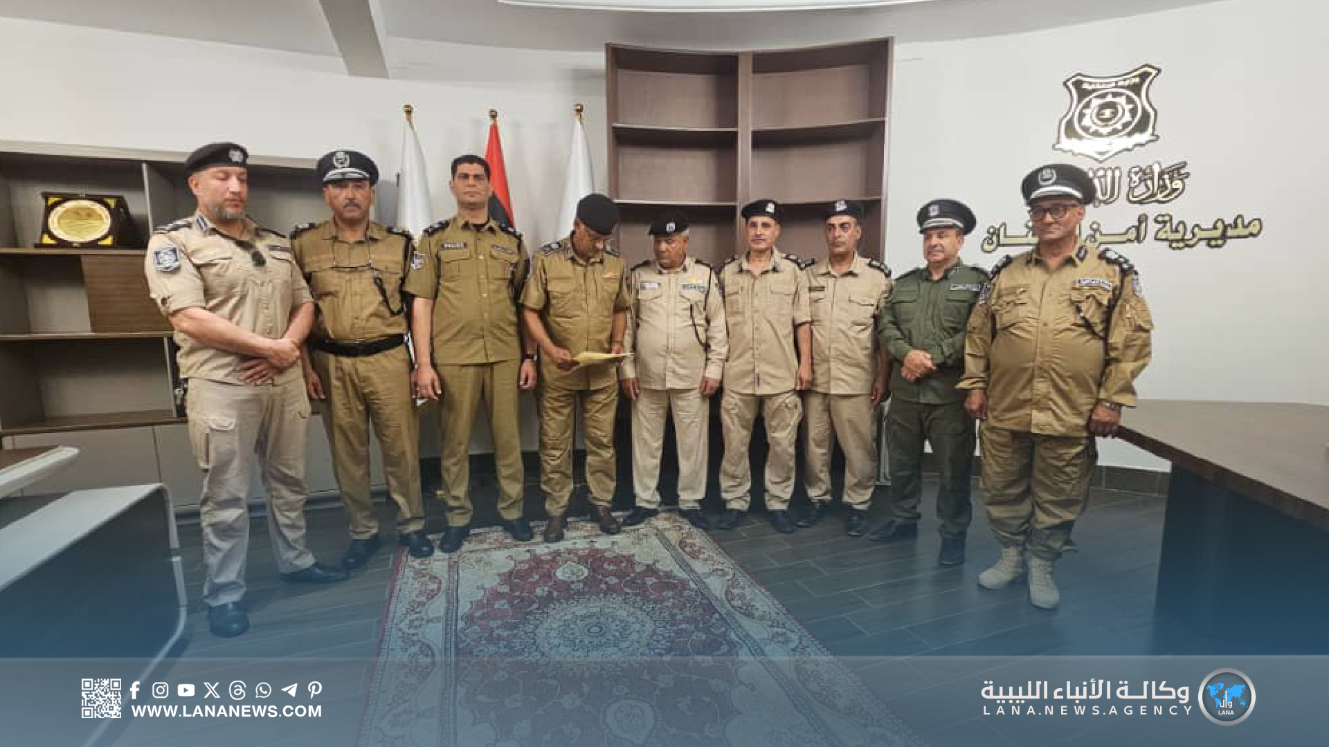 لواء أسامة الكيش يتسلم مهامه مديرا لأمن البطنان 