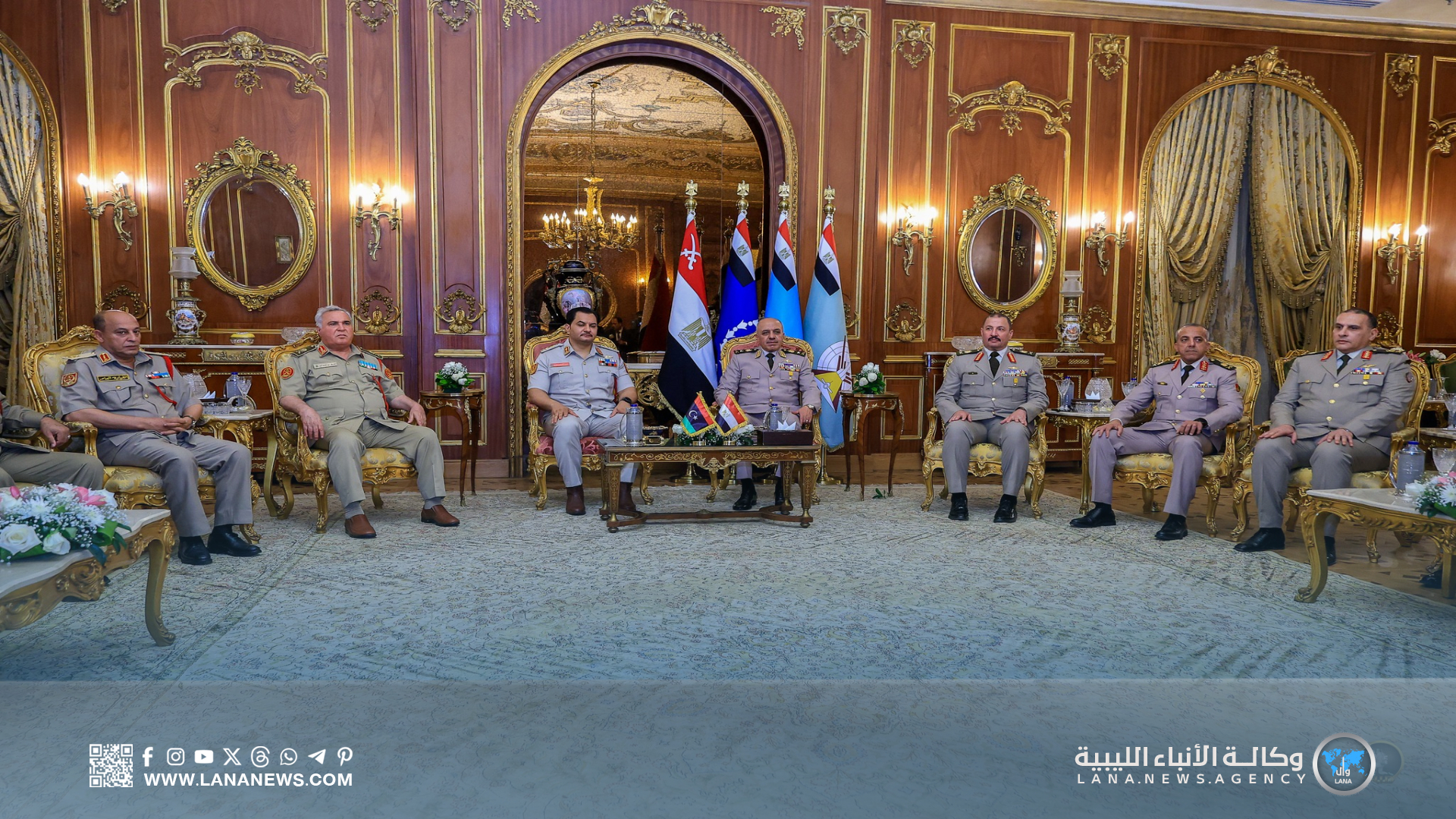 رئيس أركان القوات البرية الليبية يلتقي نظيره المصري لتعزيز التعاون العسكري والأمني