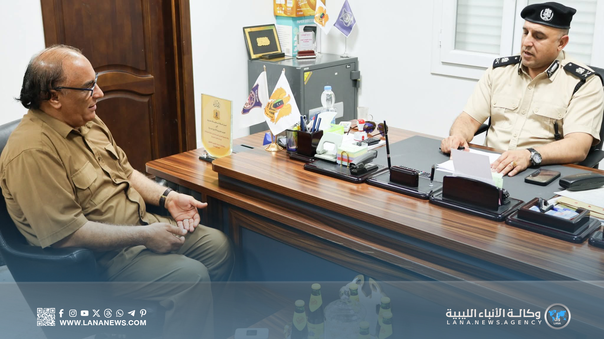 اجتماع مشترك بين عميد البلدية ومدير الأمن لدعم الاستقرار بسرت