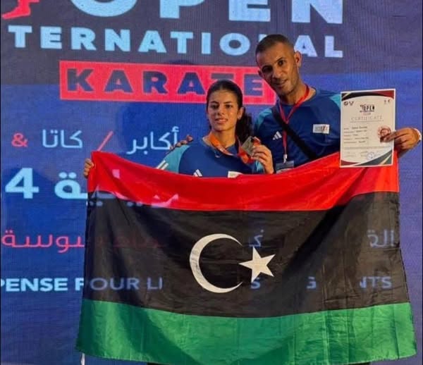 «ليبية» تحرز ذهبية الكاراتيه في البطولة العربية بالأردن