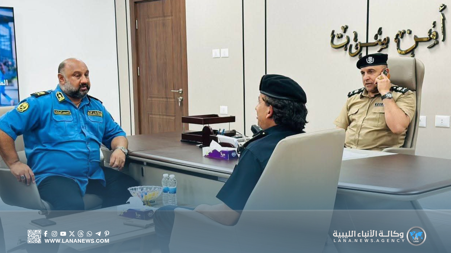 تعاون أمني بين مديرية أمن سرت وجهاز الحرس البلدي لتنظيم الأنشطة التجارية