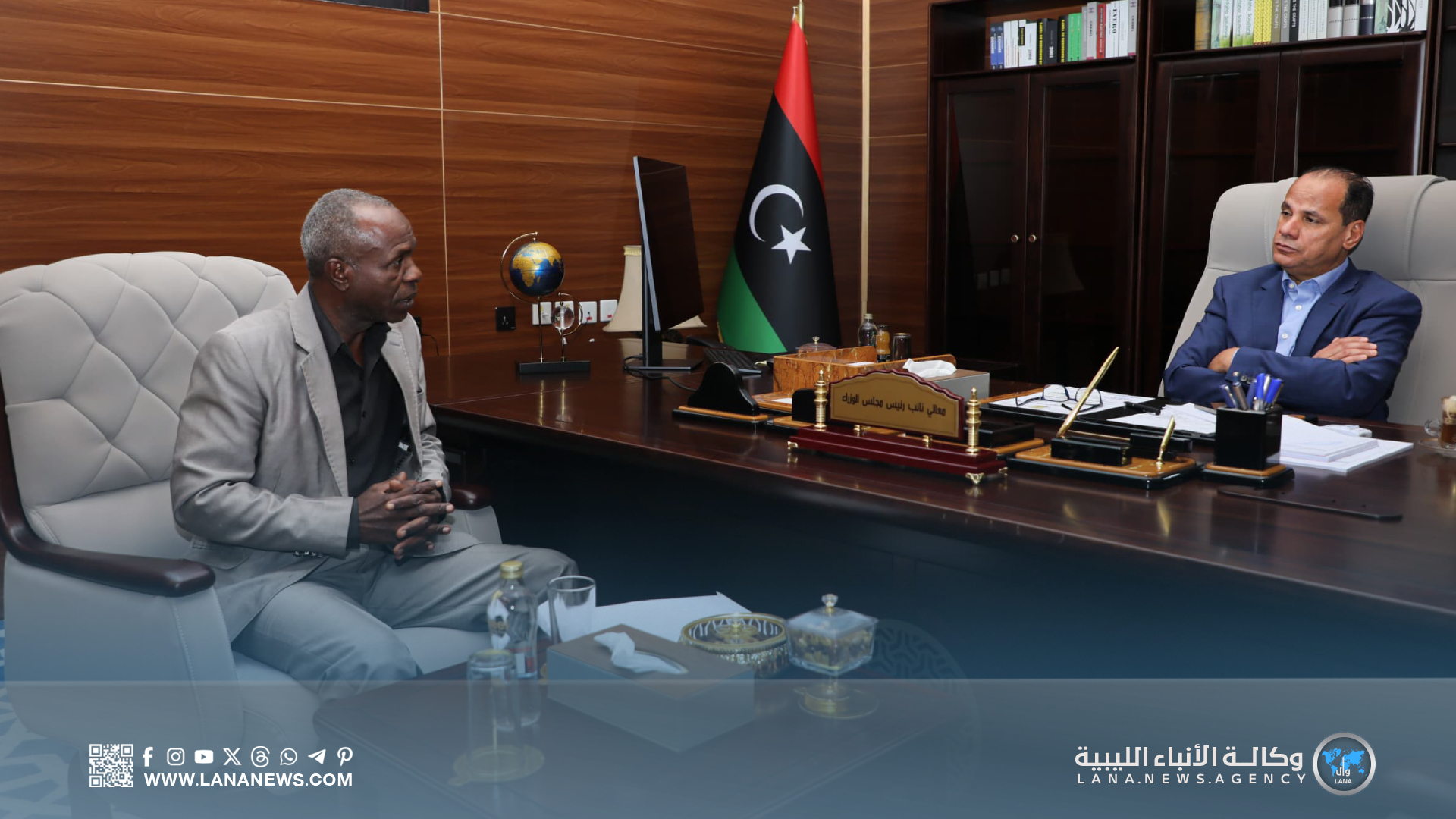 نائب رئيس الحكومة الليبية يلتقي عميد بلدية تراغن استكمالا لنتائج الجولة التي أجراها للبلدية