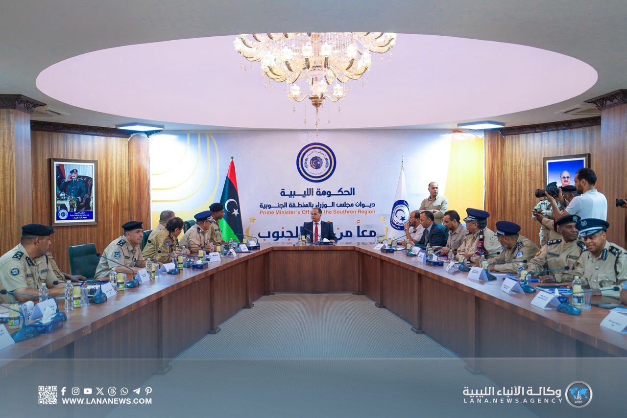 نائب رئيس الحكومة الليبية يبحث تعزيز الجهود الأمنية في مناطق الجنوب