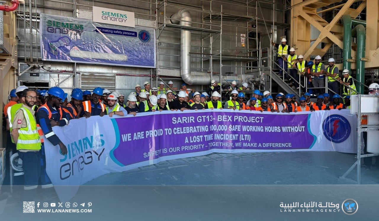 «الكهرباء» تحتفل بمائة ألف ساعة عمل في مشروع السرير دون إصابات