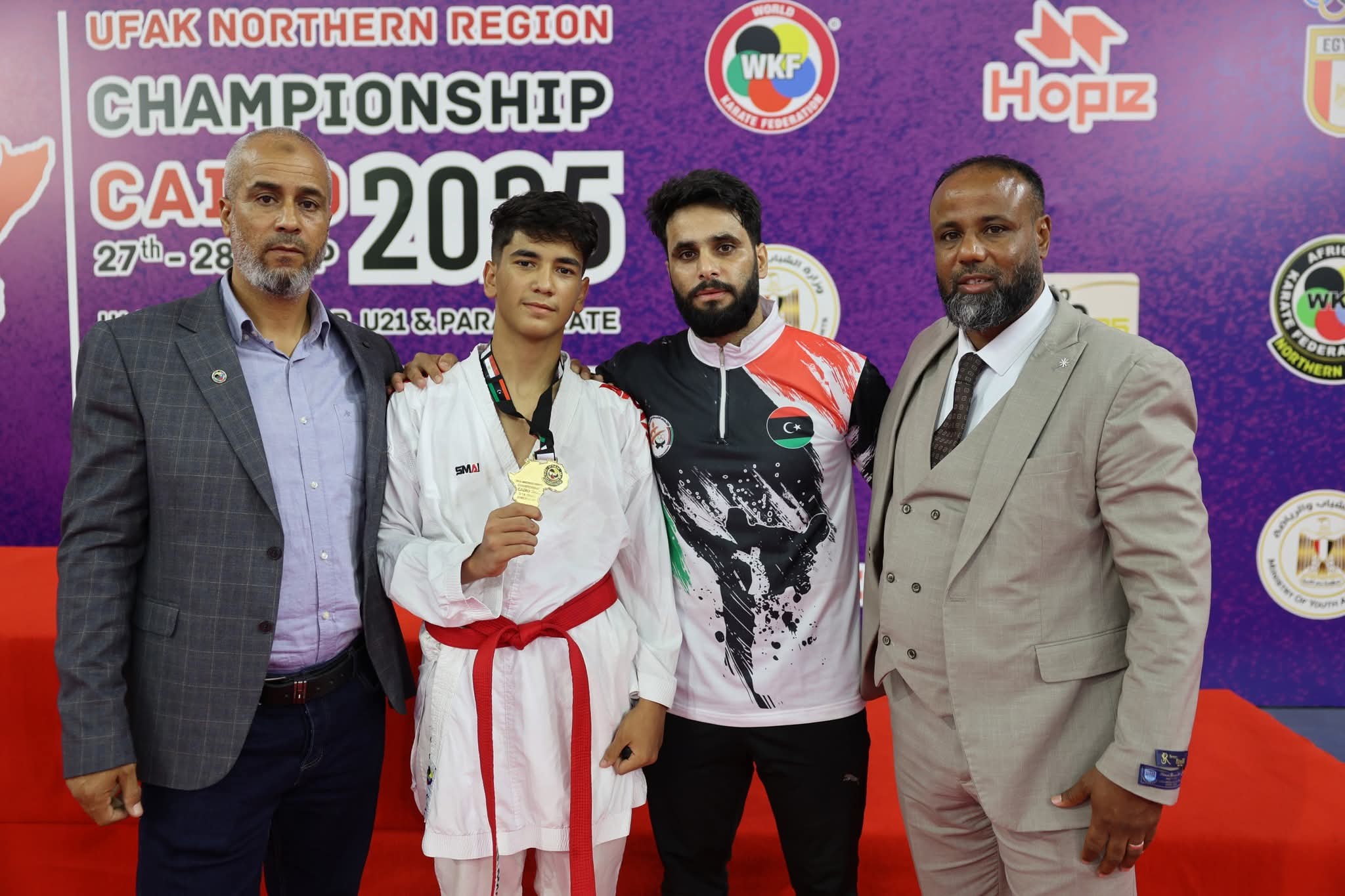 أبطال ليبيا يحققون ميداليات في البطولة وبن حميد يهدي الذهبية لبلده 