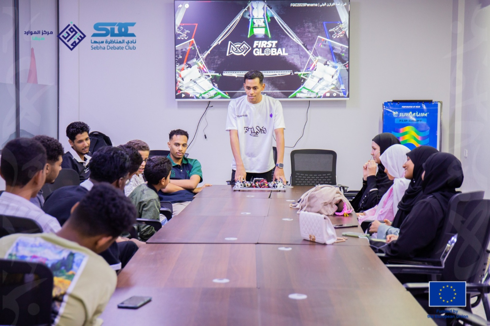 مركز الموارد بسبها يستضيف تدريبات فريق ليبوتكس لأولمبياد الروبوتات 2025