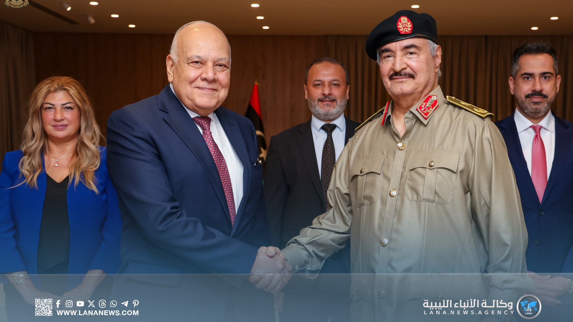 القائد العام يستقبل أمين اتحاد الجامعات العربية