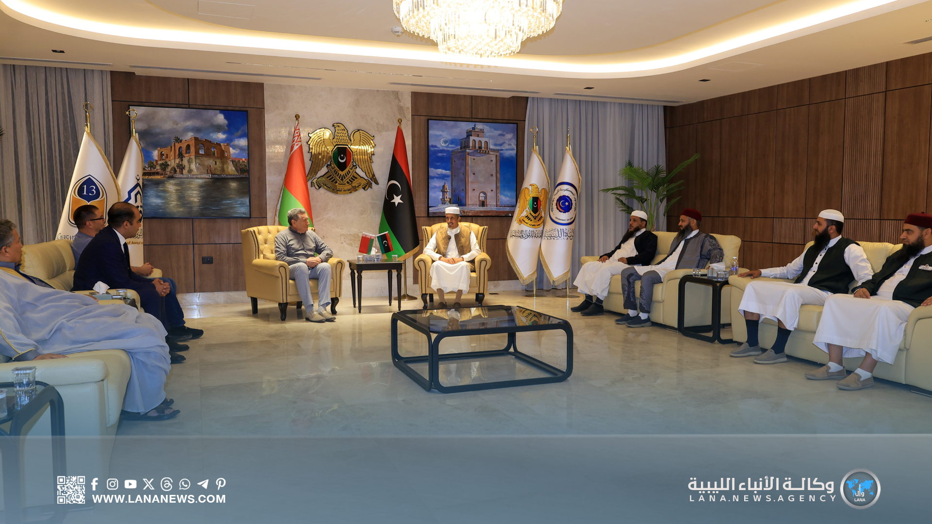 وفد من الأوقاف والخارجية يستقبل مفتي الجمعية الإسلامية في بيلاروسيا