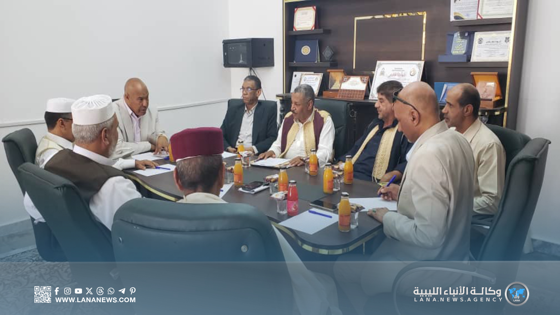 مجلس شيوخ ليبيا يبحث آفاق التعاون مع بلدية وادي البوانيس