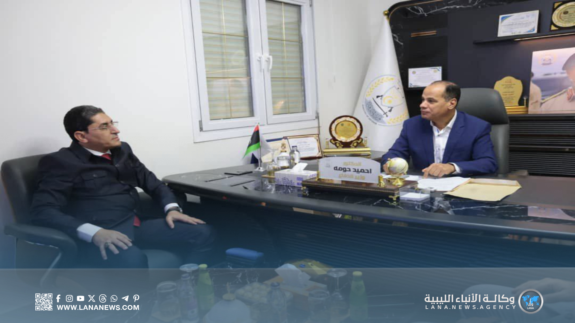 نائب رئيس الحكومة الليبية يبحث مع وزير العمل دعم مكاتب العمل بالجنوب