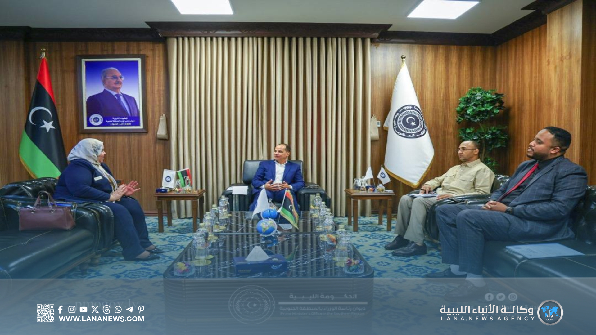 نائب رئيس الحكومة الليبية يُناقش تطوير خدمات الشؤون الاجتماعية في سبها