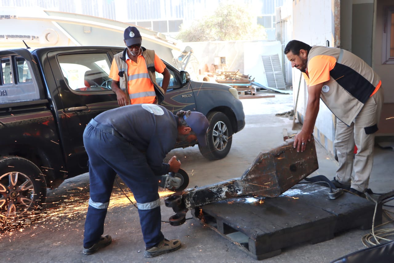 نشاط مكثف لورش الصيانة في ميناء المنطقة الحرة جليانة