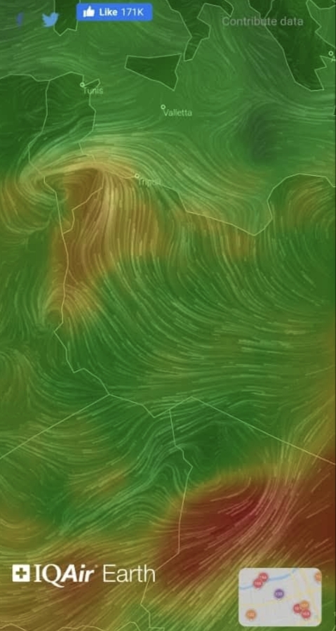 تحذيرات من تدني الرؤية بسبب الغبار في جنوب طرابلس والساحل والجبل الغربي