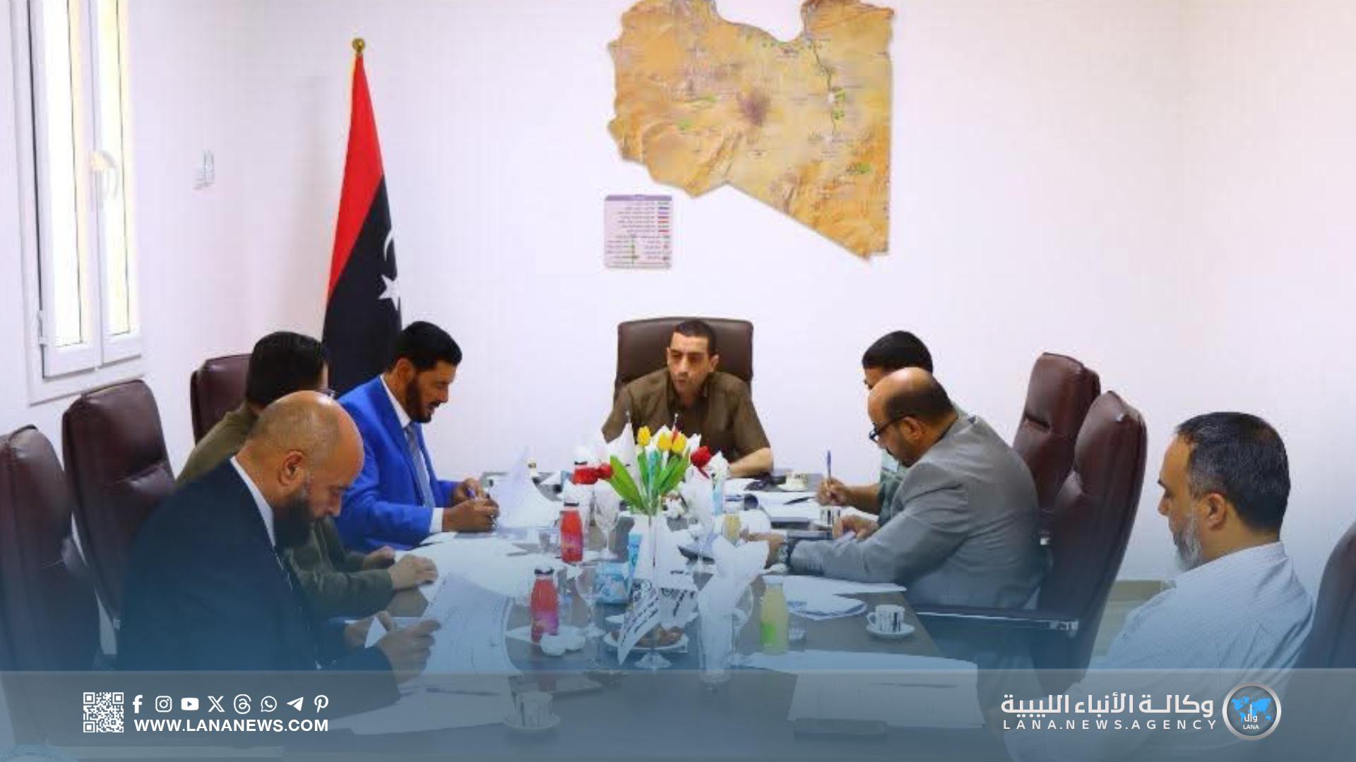 لجنة الإدارة بجهاز استثمار مياه النهر الصناعي بالمنطقة الوسطى تتابع تنفيذ مشاريعها