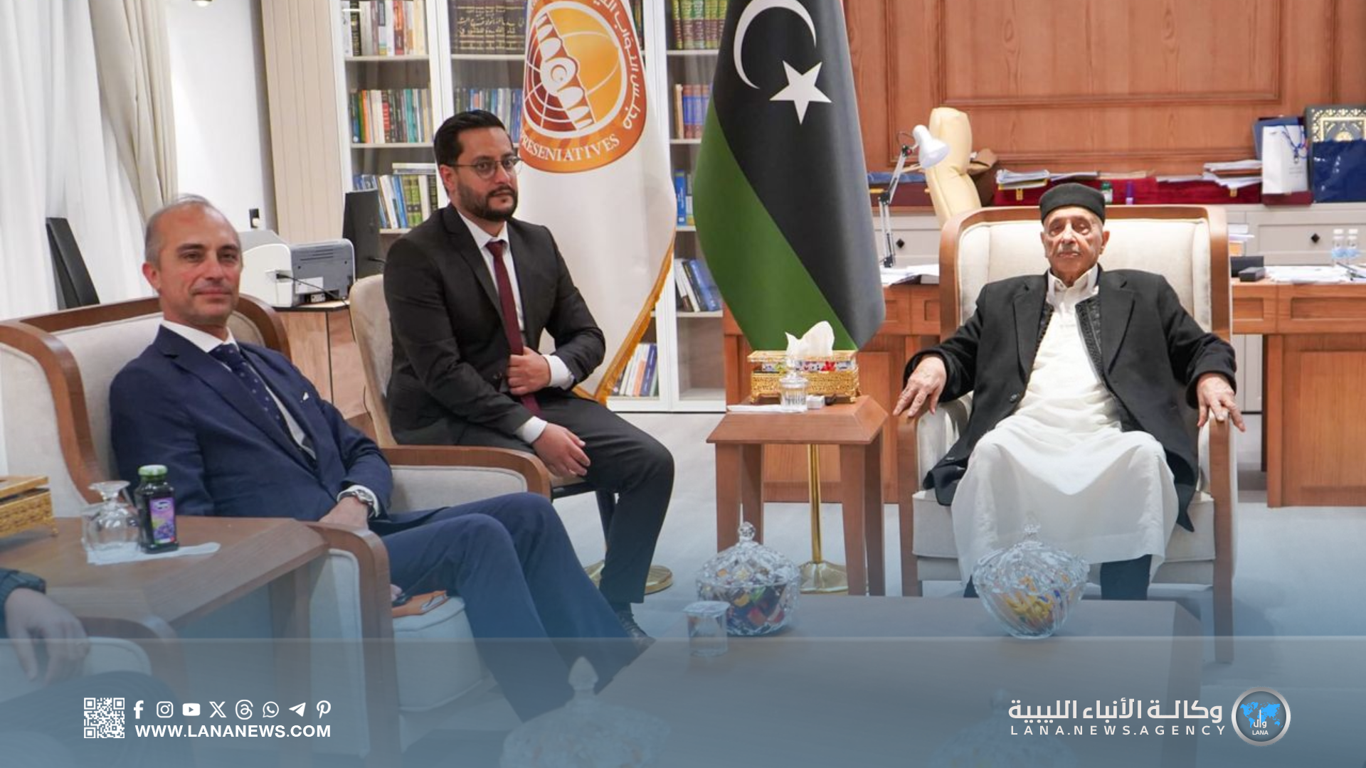 رئيس مجلس النواب يبحث تعزيز قنوات التواصل والتعاون مع إيطاليا 