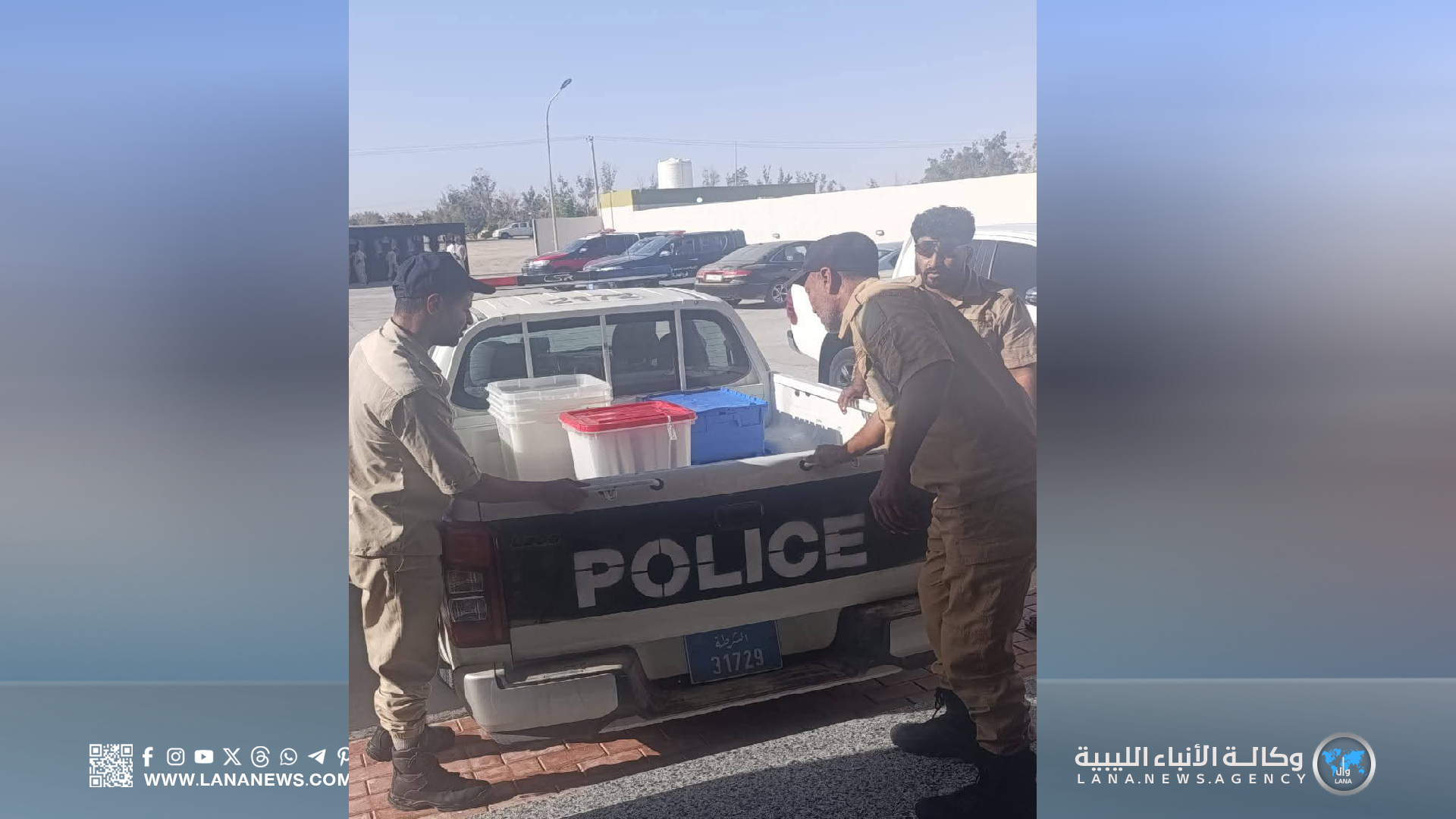 تسليم المواد الانتخابية لمراكز الاقتراع بالجفرة وخليج السدرة