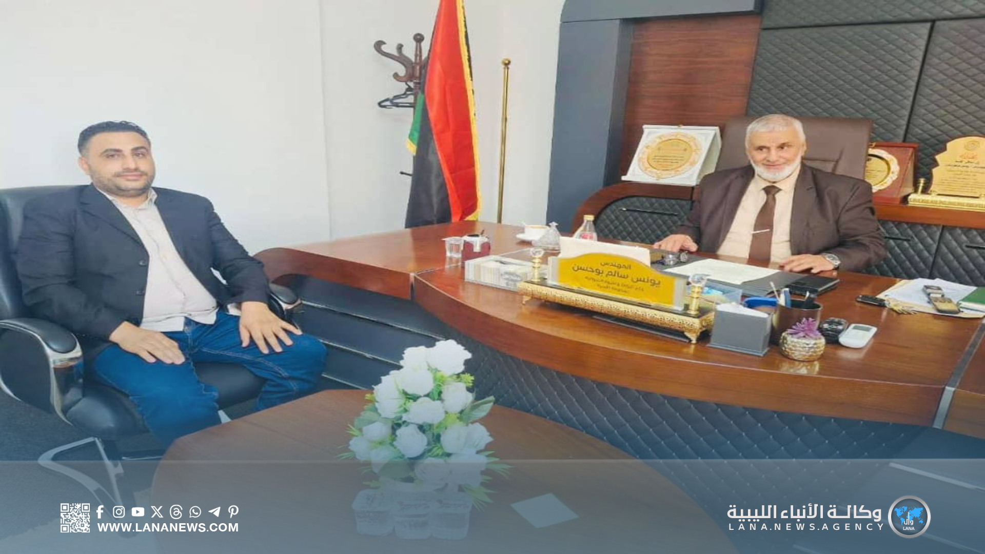 وزير الزراعة يبحث استئناف العمل في مشروع النخيل والزيتون بسرت