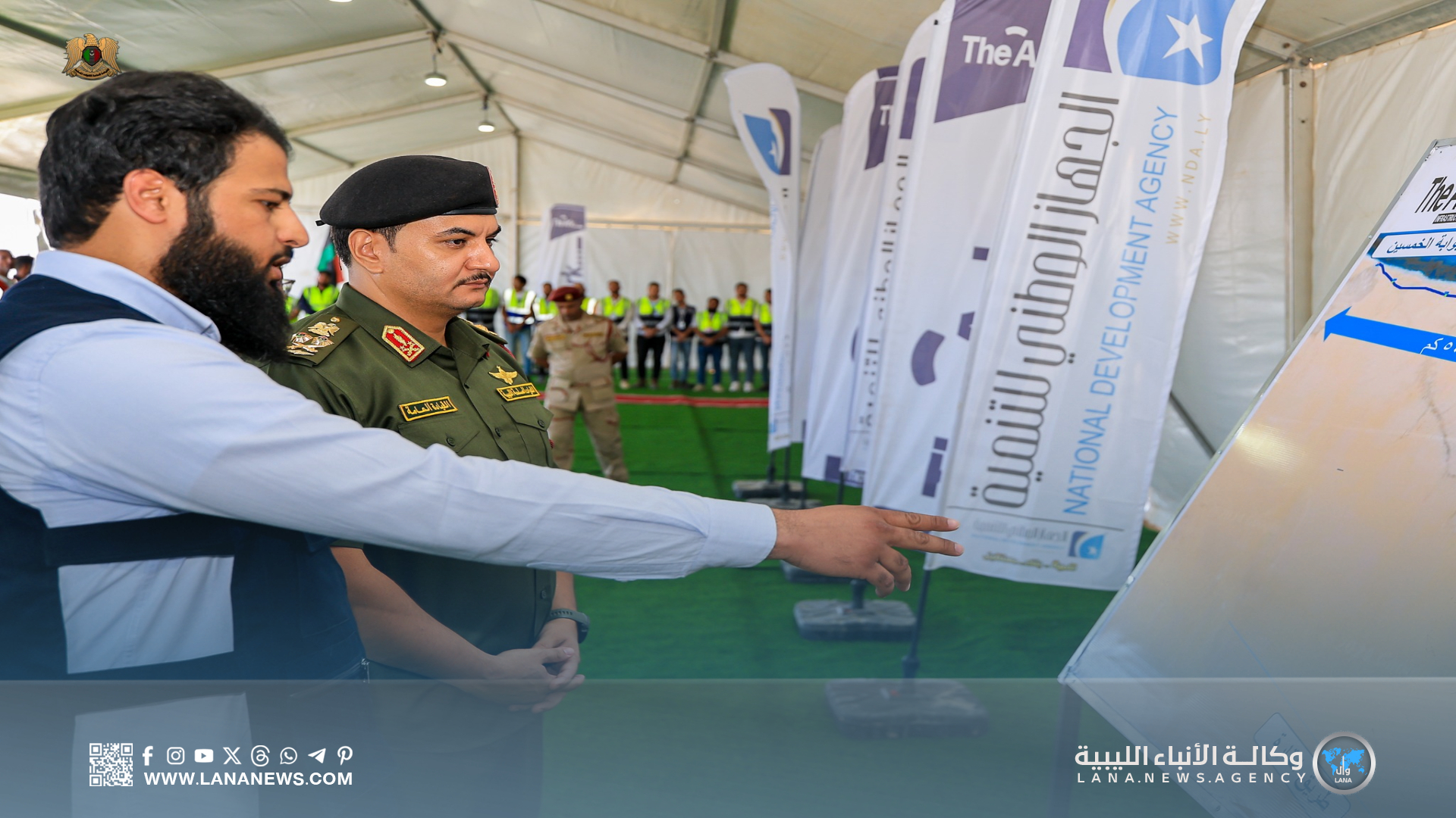 نائب القائد العام يتفقد مشروعات توسعة الطرق الدولية بسرت