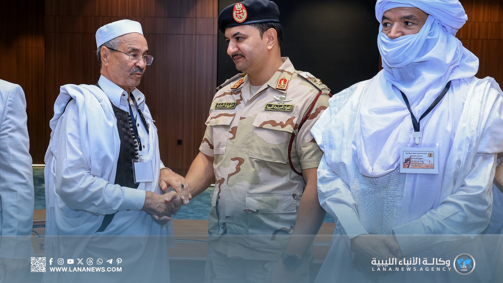 نائب القائد العام يلتقي مشايخ وأعيان مدينة سبها