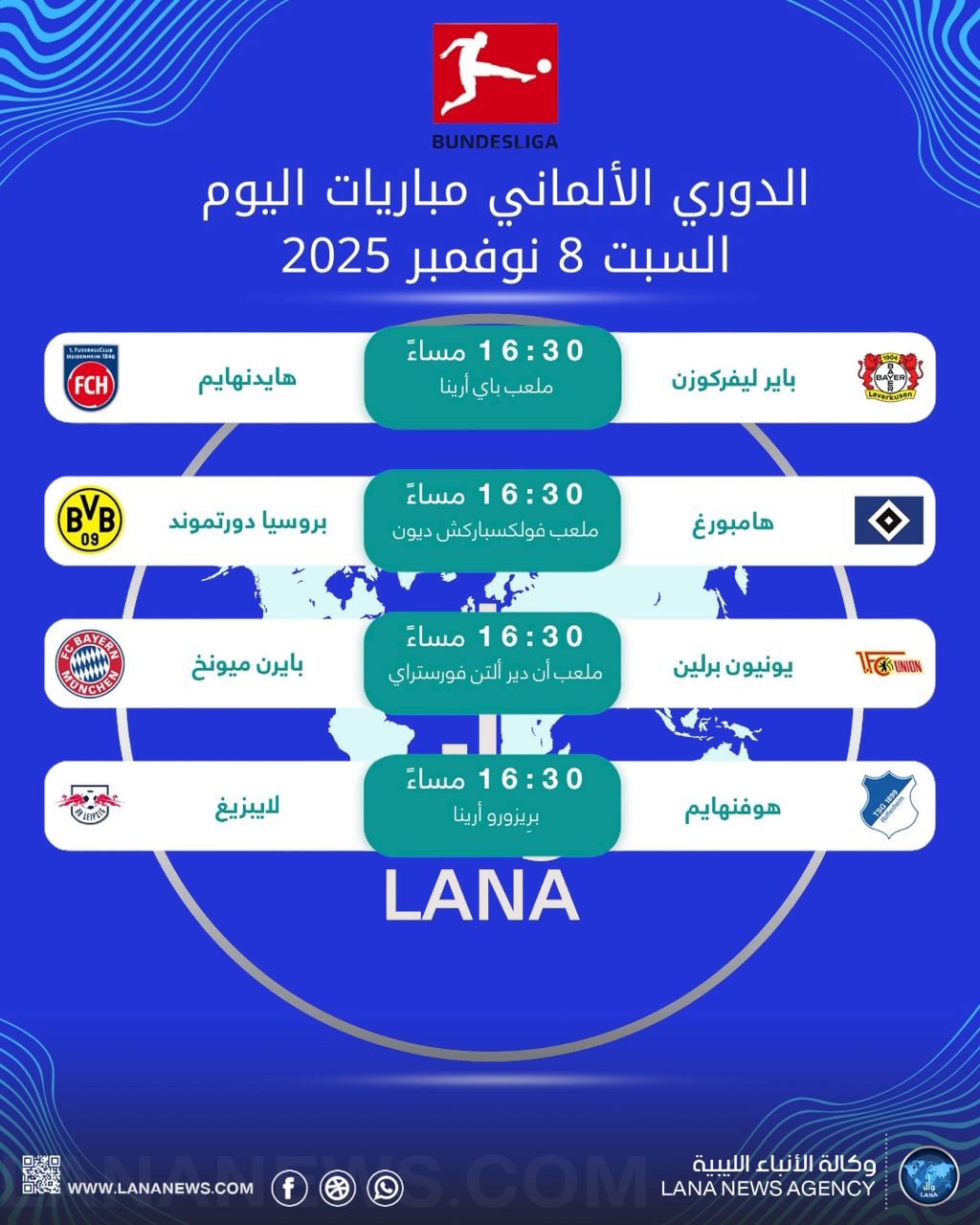 الدوري الألماني .. مواجهات قوية اليوم السبت 