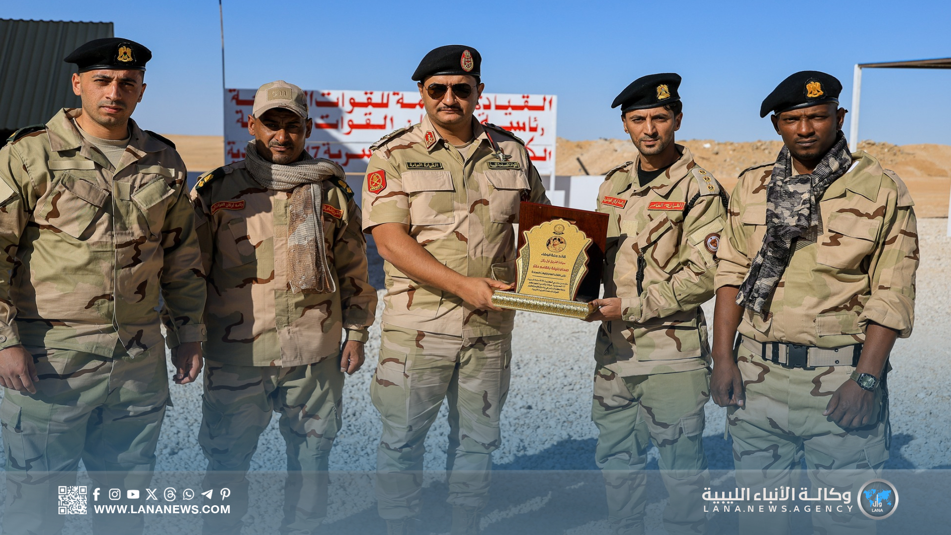 الفريق صدام حفتر يتفقد معبر الـ17 الحدودي