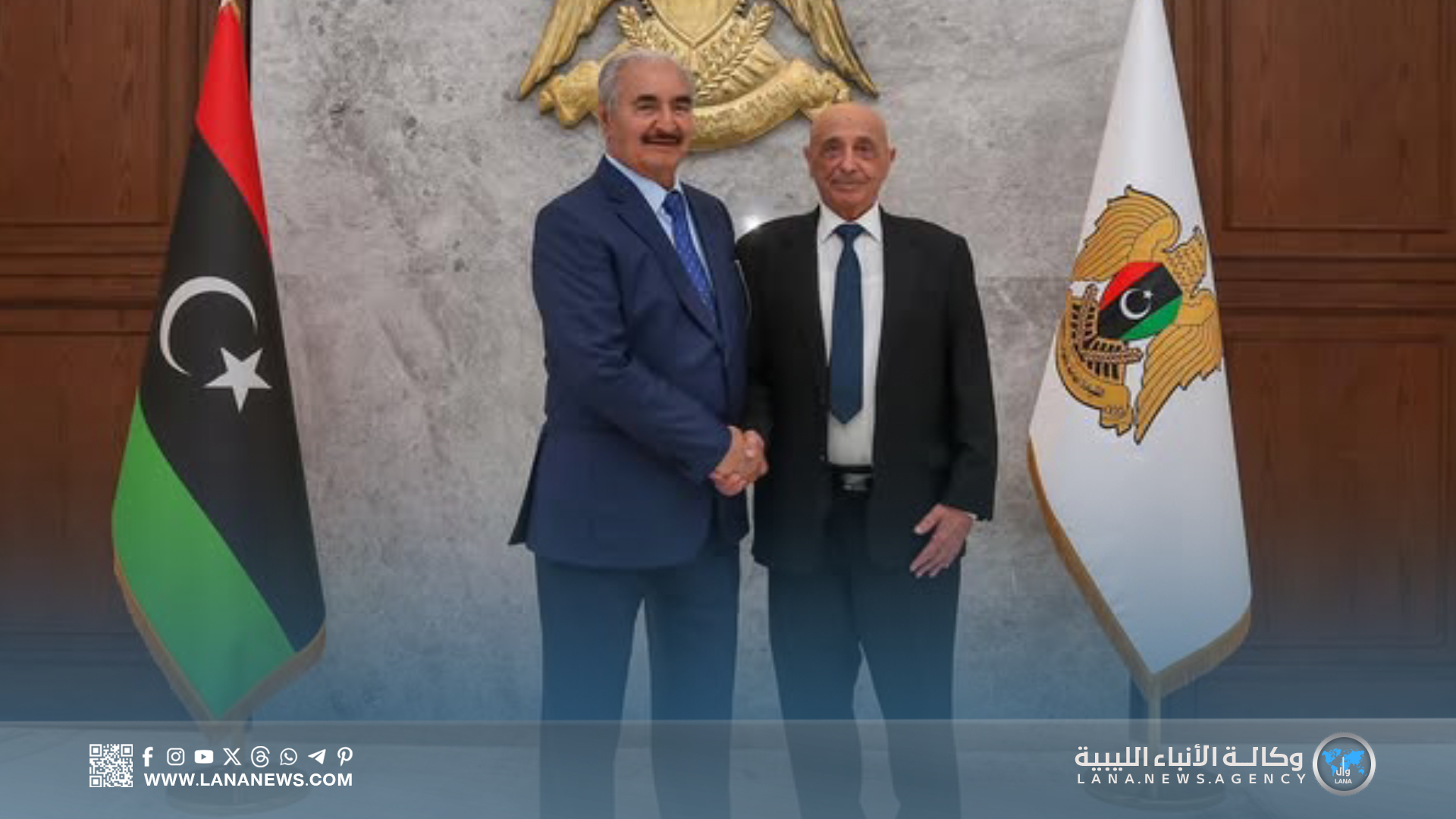 القائد العام ورئيس مجلس النواب يبحثان سبل تعزيز الاستقرار بالبلاد