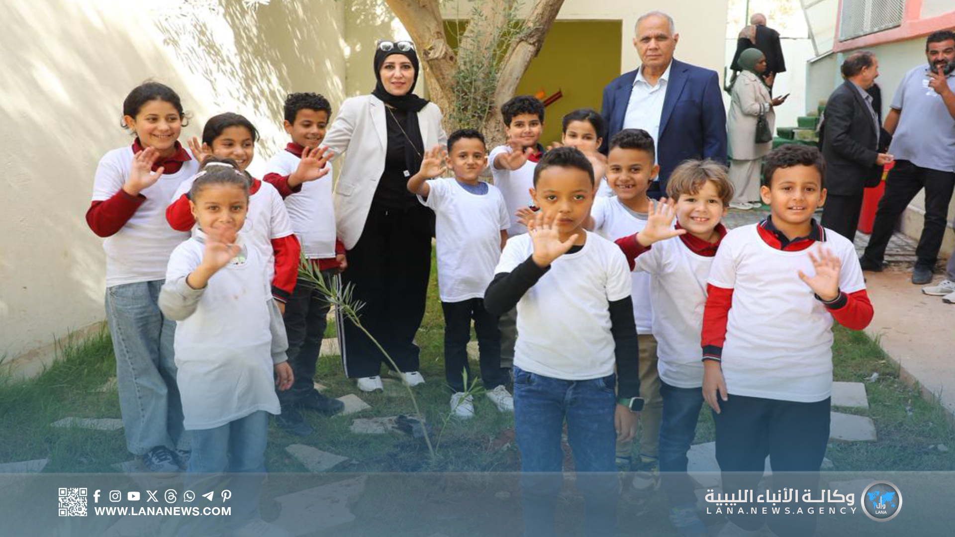 حملة تشجير وطنية لتشجيع الوعي البيئي بالمؤسسات التعليمية ببنغازي