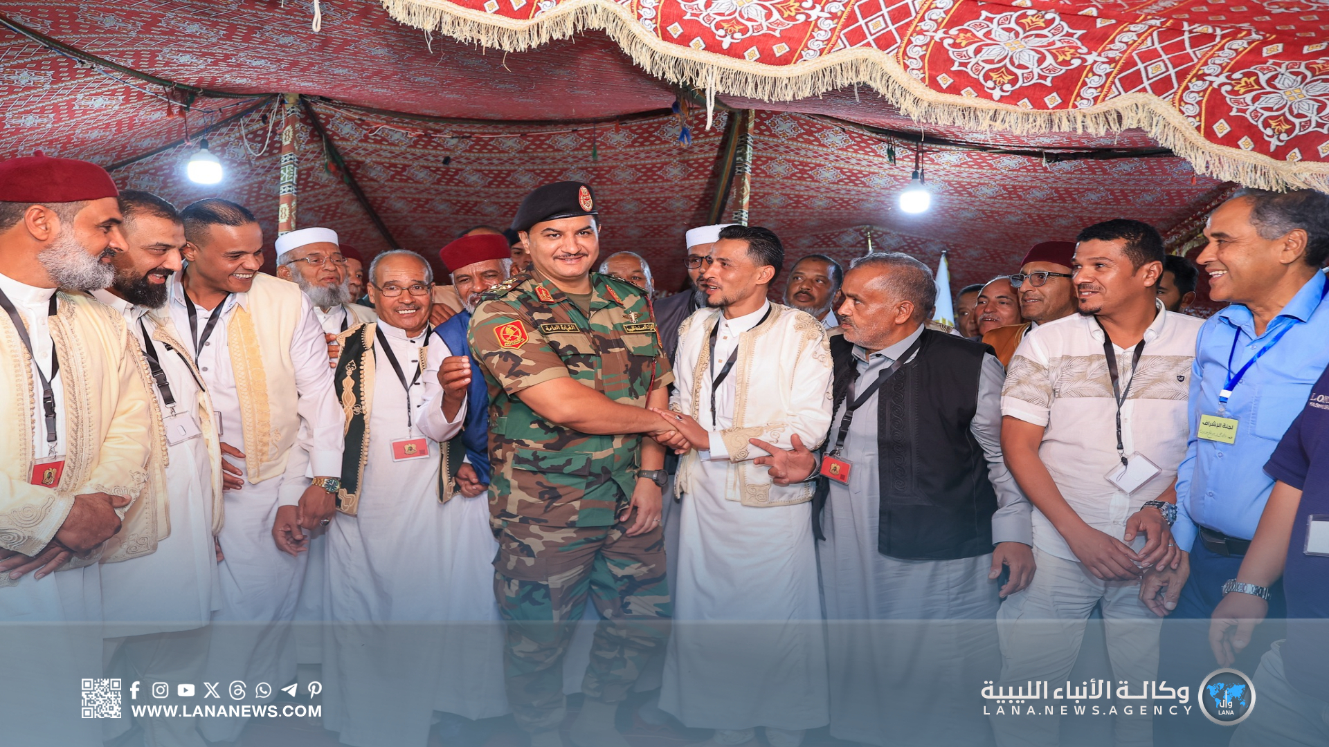 نائب القائد العام يزور بلدية أوجلة لدعم الاستقرار والتنمية في الواحات